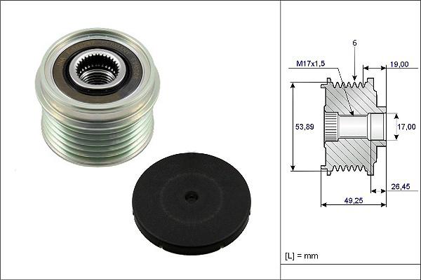 Fispa 455230 - Pulley, alternator, freewheel clutch autospares.lv