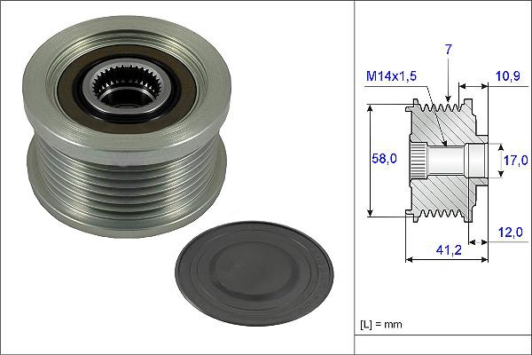 Fispa 455229 - Pulley, alternator, freewheel clutch autospares.lv