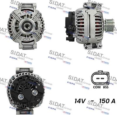 Fispa A12BH0945AS - Alternator autospares.lv