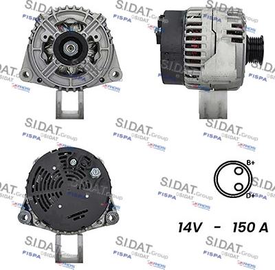 Fispa A12BH0936A2 - Alternator autospares.lv