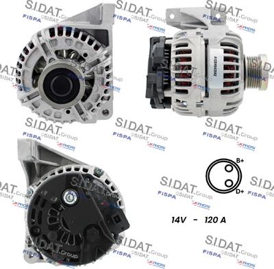 Fispa A12BH0439A2 - Alternator autospares.lv