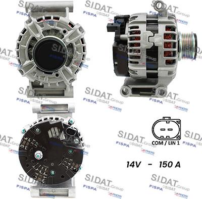 Fispa A12BH0054A2 - Alternator autospares.lv