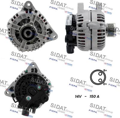 Fispa A12BH0076A2 - Alternator autospares.lv