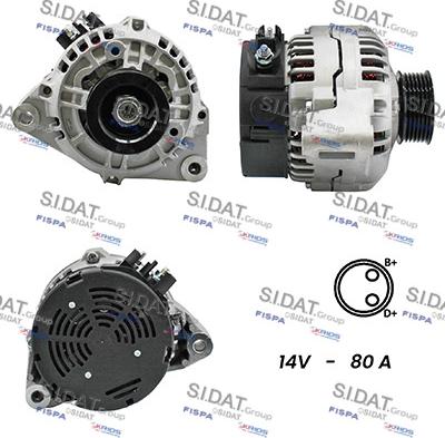 Fispa A12BH0387A2 - Alternator autospares.lv