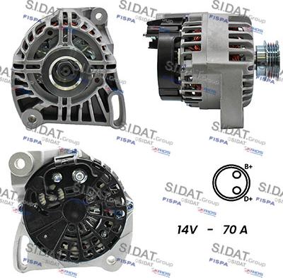 Fispa A12DE0405A2 - Alternator autospares.lv