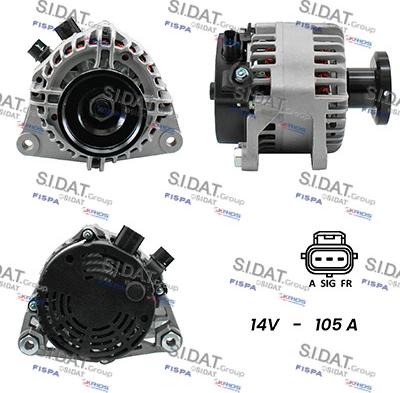 Fispa A12DE0427A2 - Alternator autospares.lv