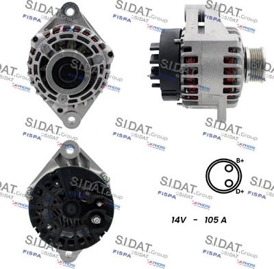 Fispa A12DE0050 - Alternator autospares.lv