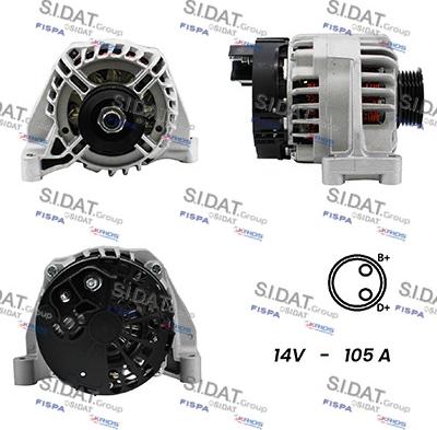 Fispa A12DE0007A2 - Alternator autospares.lv