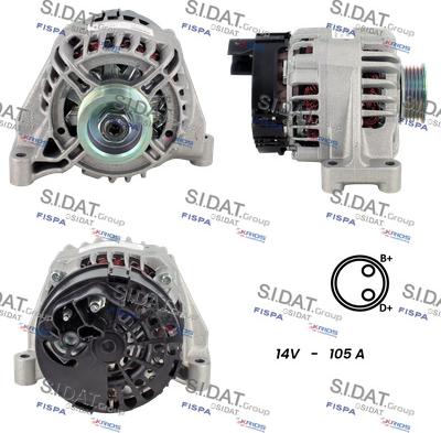 Fispa A12DE0007 - Alternator autospares.lv