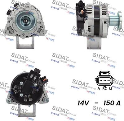 Fispa A12DE0153A2 - Alternator autospares.lv