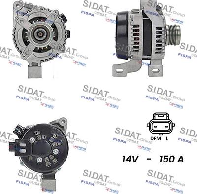 Fispa A12DE0323A2 - Alternator autospares.lv