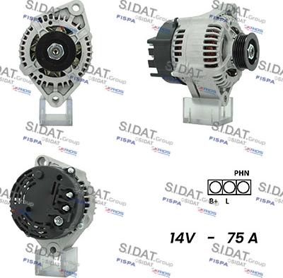 Fispa A12MA0275A2 - Alternator autospares.lv