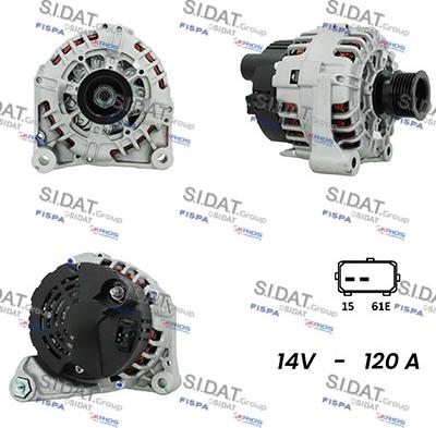 Fispa A12VA0505A2 - Alternator autospares.lv