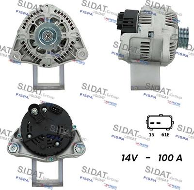 Fispa A12VA0506A2 - Alternator autospares.lv