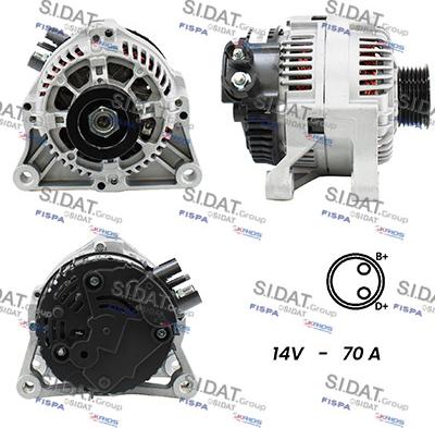 Fispa A12VA0075A2 - Alternator autospares.lv