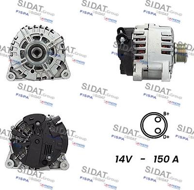 Fispa A12VA0076A2 - Alternator autospares.lv