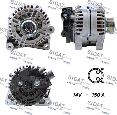 Fispa A12VA0180A2 - Alternator autospares.lv