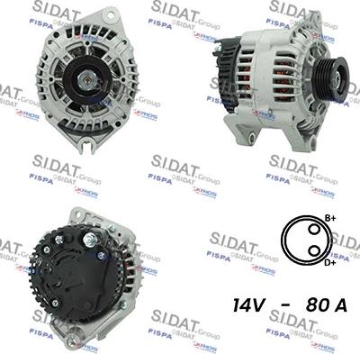 Fispa A12VA0800A2 - Alternator autospares.lv