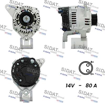 Fispa A12VA0803A2 - Alternator autospares.lv