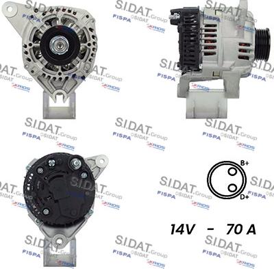 Fispa A12VA0389A2 - Alternator autospares.lv