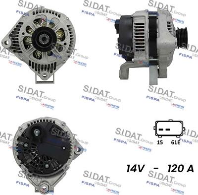 Fispa A12VA0333A2 - Alternator autospares.lv