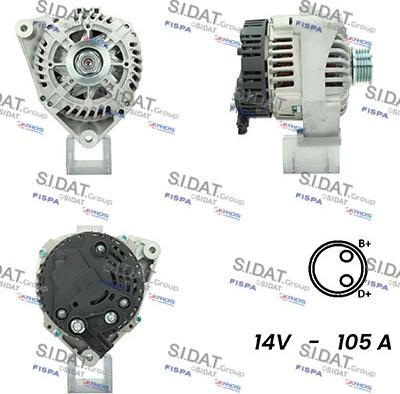 Fispa A12VA0764A2 - Alternator autospares.lv