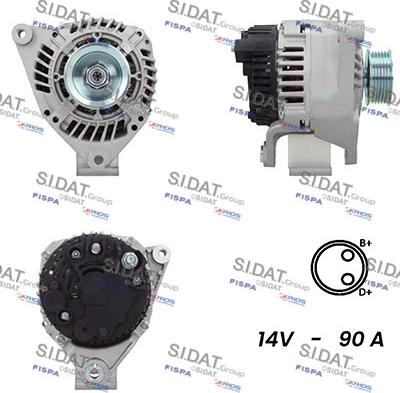 Fispa A12VA0734A2 - Alternator autospares.lv