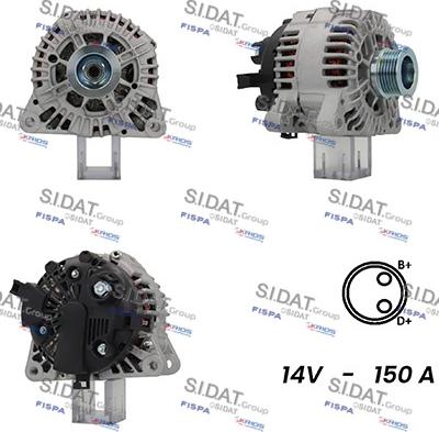 Fispa A12VA1017A2 - Alternator autospares.lv