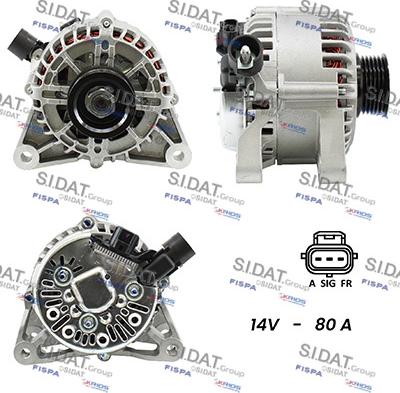 Fispa A12VS0152A2 - Alternator autospares.lv