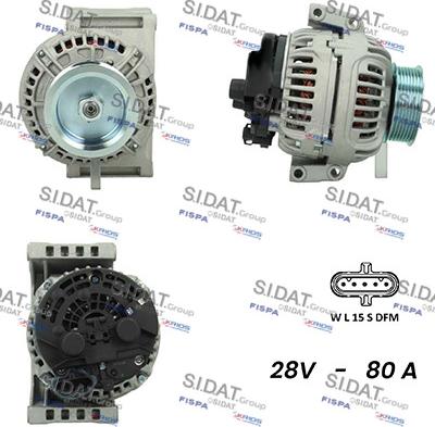 Fispa A24BH0097AS - Alternator autospares.lv