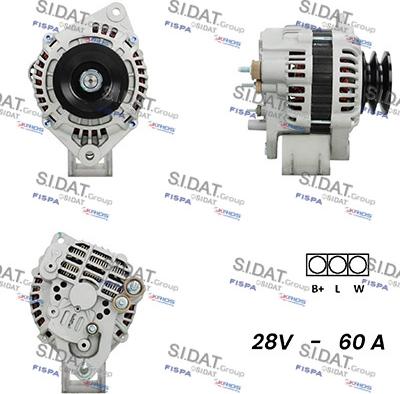 Fispa A24MH0062A2 - Alternator autospares.lv