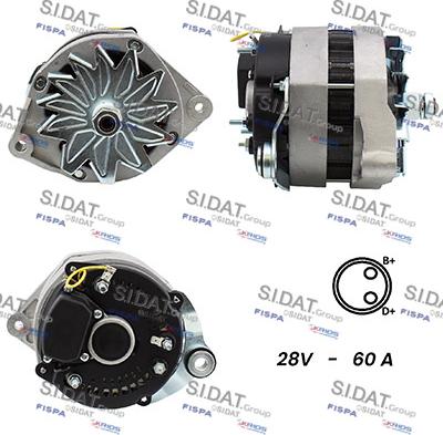 Fispa A24VA0060A2 - Alternator autospares.lv