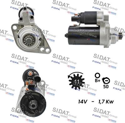 Fispa S12BH0117 - Starter autospares.lv