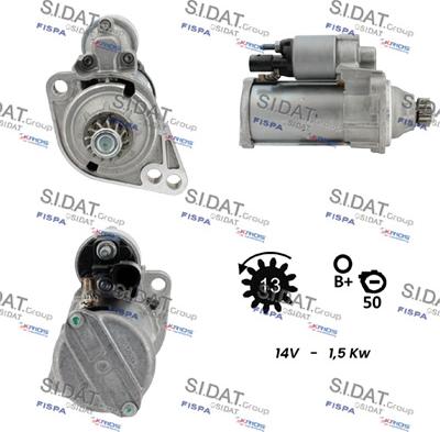 Fispa S12BH0861 - Starter autospares.lv