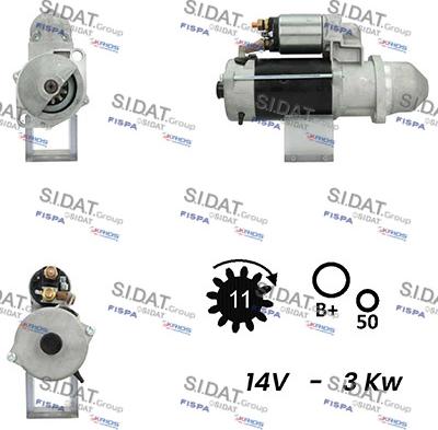 Fispa S12BH0701A2 - Starter autospares.lv