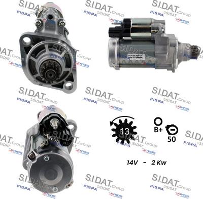 Fispa S12DE0633 - Starter autospares.lv