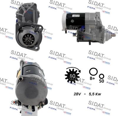 Fispa S24DE0129 - Starter autospares.lv