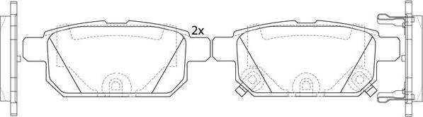 FIT FP9212 - Brake Pad Set, disc brake autospares.lv