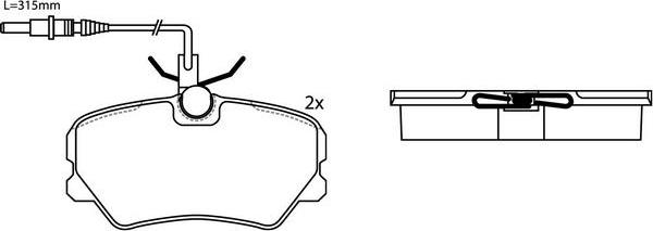 FIT FP0454E - Brake Pad Set, disc brake autospares.lv