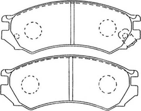 Pemebla JAPPA-010AF - Brake Pad Set, disc brake autospares.lv