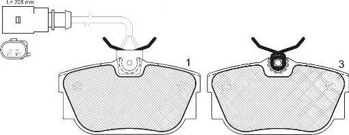 FIT FP0877E - Brake Pad Set, disc brake autospares.lv