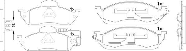 FIT FP0760E - Brake Pad Set, disc brake autospares.lv