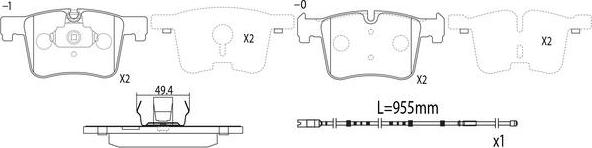 FIT FP1561E - Brake Pad Set, disc brake autospares.lv