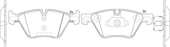 FIT FP1504 - Brake Pad Set, disc brake autospares.lv