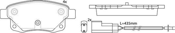 FIT FP1502E - Brake Pad Set, disc brake autospares.lv