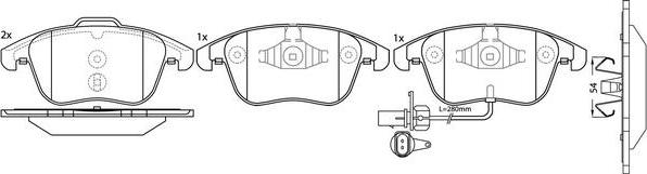 FIT FP1535E - Brake Pad Set, disc brake autospares.lv