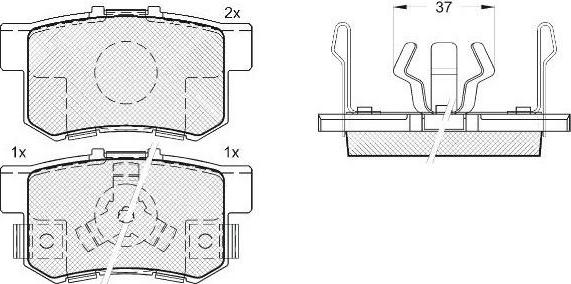 FIT FP1086 - Brake Pad Set, disc brake autospares.lv