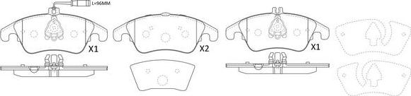 FIT FP1342E - Brake Pad Set, disc brake autospares.lv