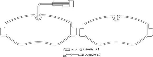 FIT FP1316E - Brake Pad Set, disc brake autospares.lv