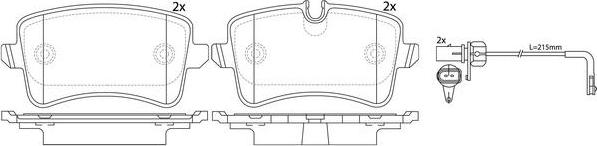 FIT FP1386E - Brake Pad Set, disc brake autospares.lv